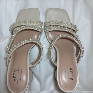 Apt. 9 | Pearl Heels | Cream | Bridal Heels